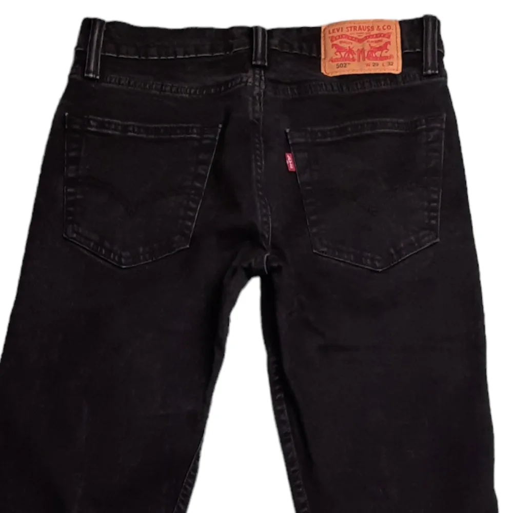 Levi's 502 Taper Straight Black Jeans SZ 29x30